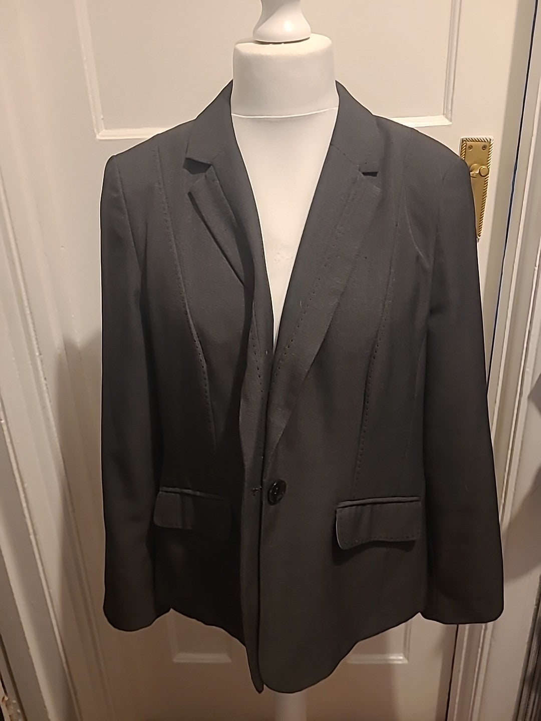 Ladies Bhs Size 20 Dark Grey Lined Blazer