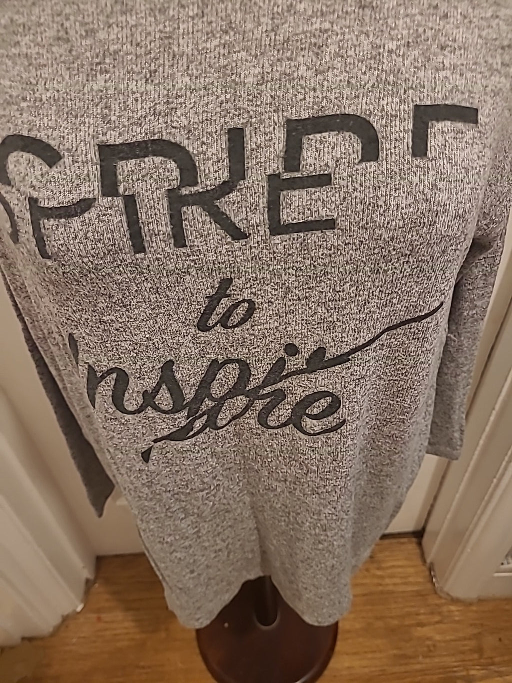 Ladies River Island Size 8 Grey Long Sleeved Longline Jumper