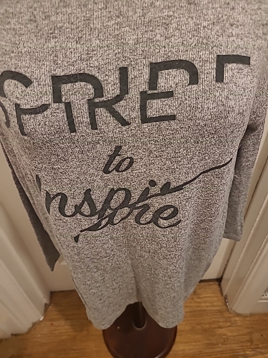 Ladies River Island Size 8 Grey Long Sleeved Longline Jumper