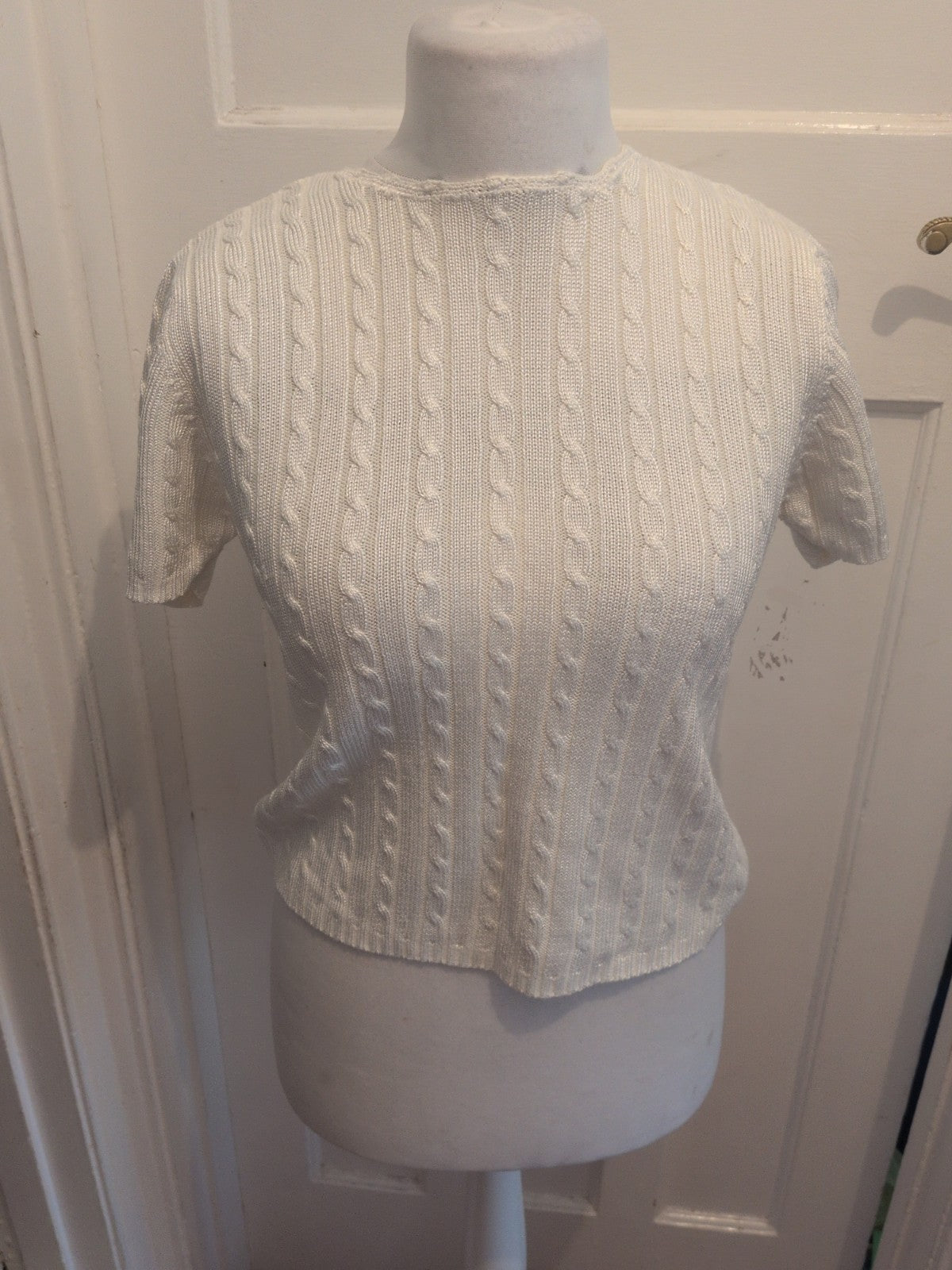 Debenhams 14 Ivory Short Sleeve Jumper