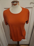 Ladies Marks And Spencer Size 10 Relaxed Fit Orange Tshirt