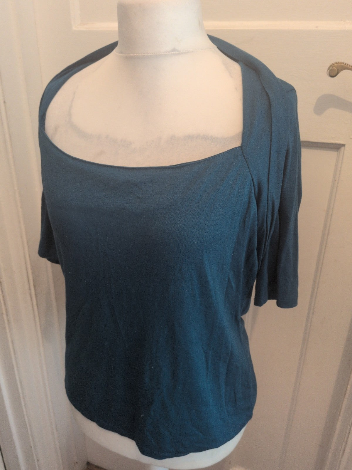 Ladies George Size 18 Navy Blue Short Sleeve Blouse