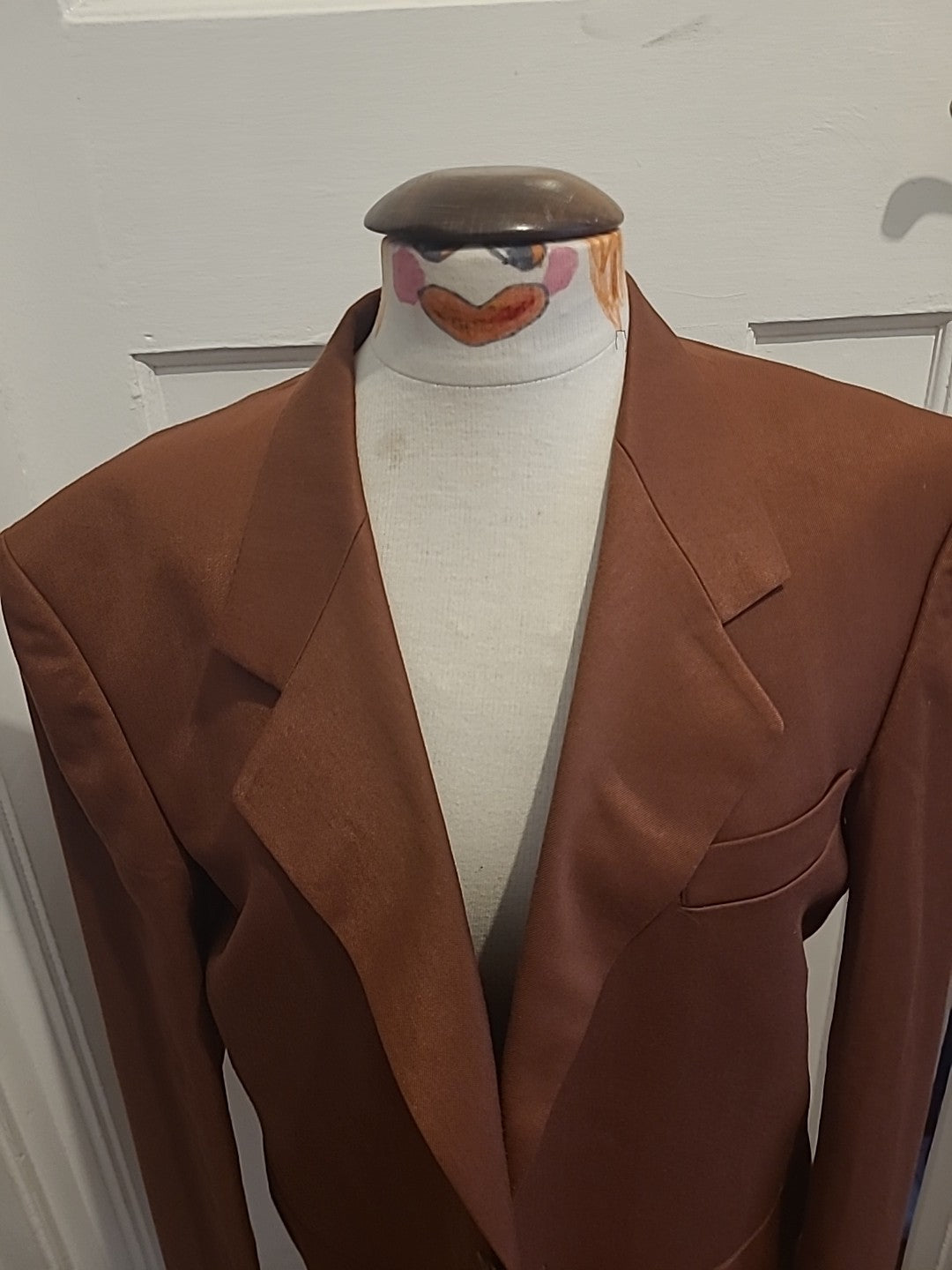 Mens Classic Man Size 38" Purple Lined Suit Jacket