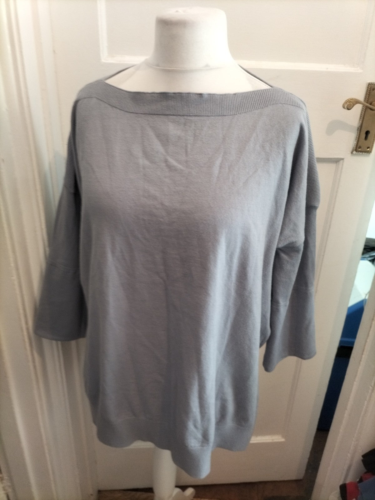 Frank Usher S/M Pale Blue Long Sleeve Jumper