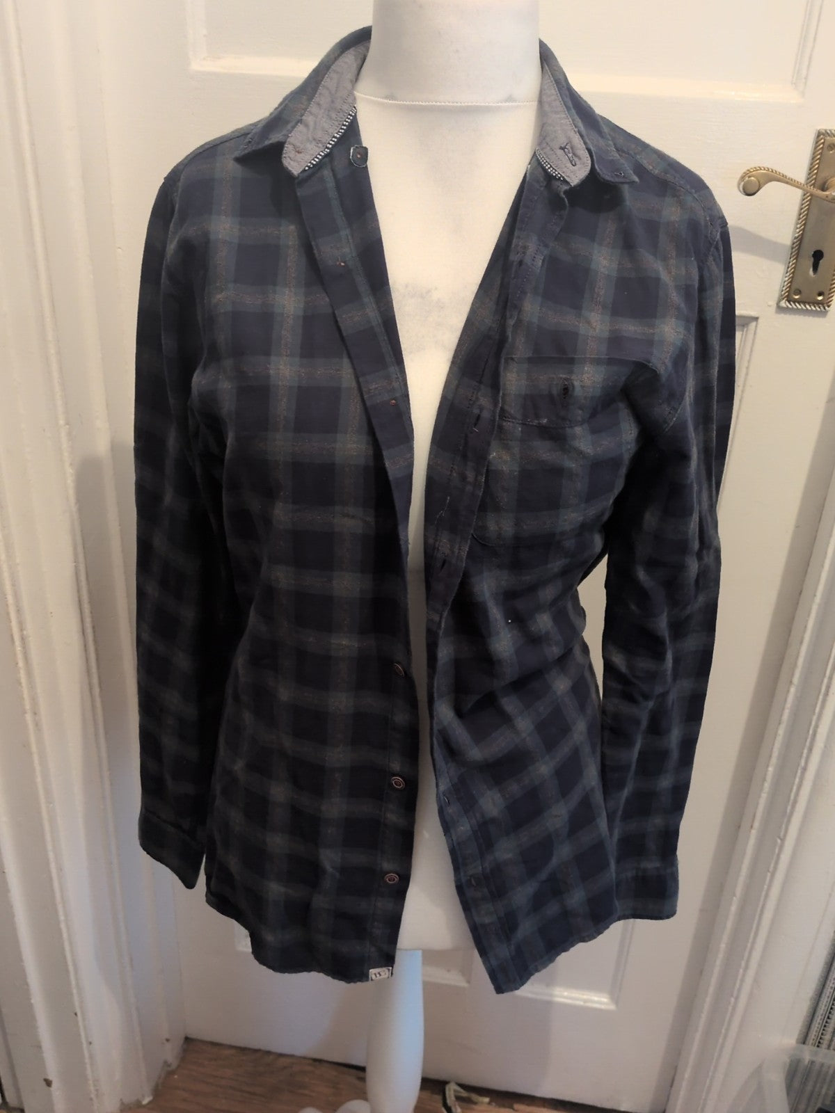 Boston Crew Medium Tartan Check Long Sleeve Shirt