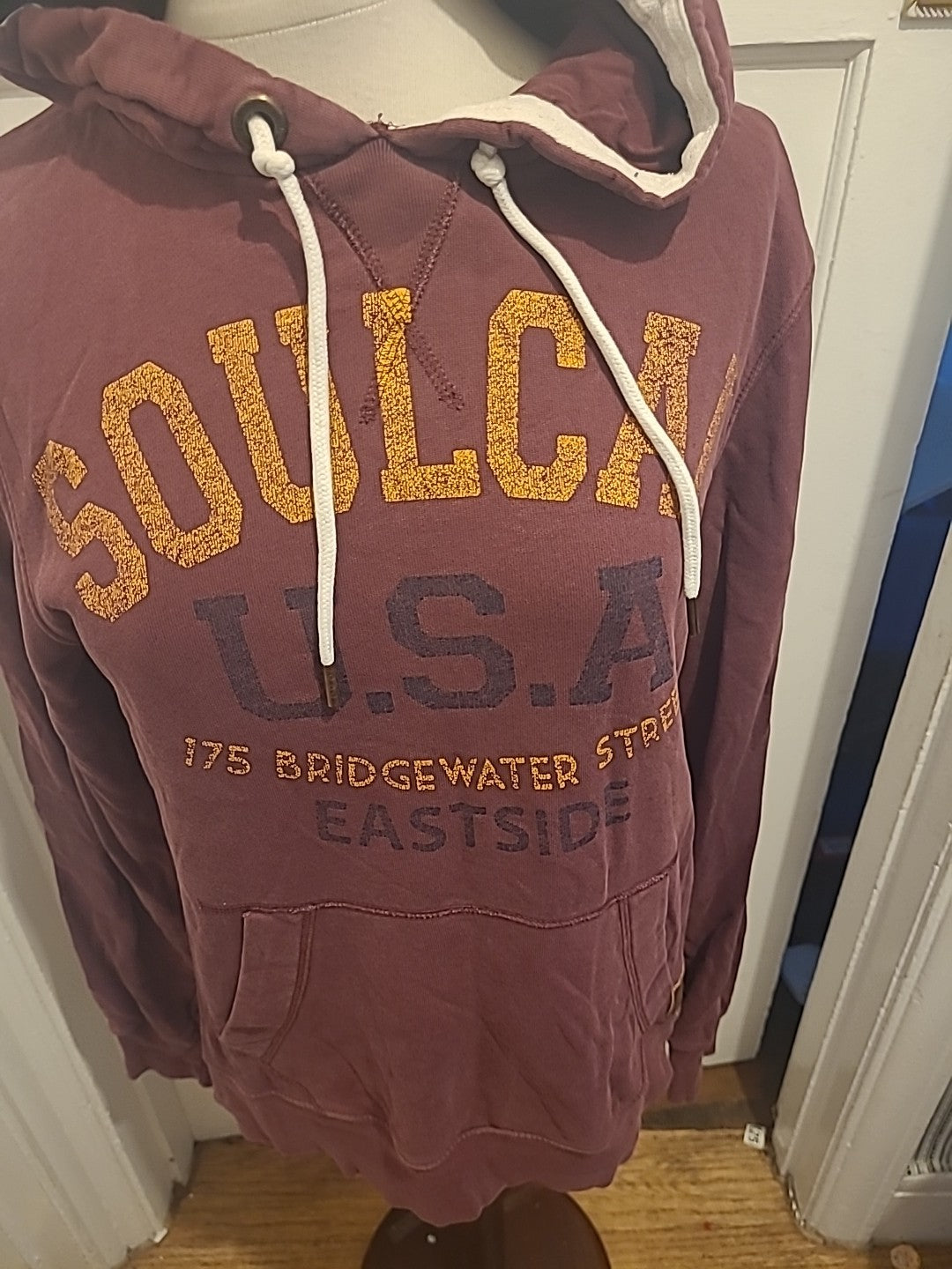 Mens Soulcal Size Small Purple Pullover Hoodie