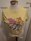 Ladies Tom&Jerry Size 14/16 Yellow Printed Crop Tshirt