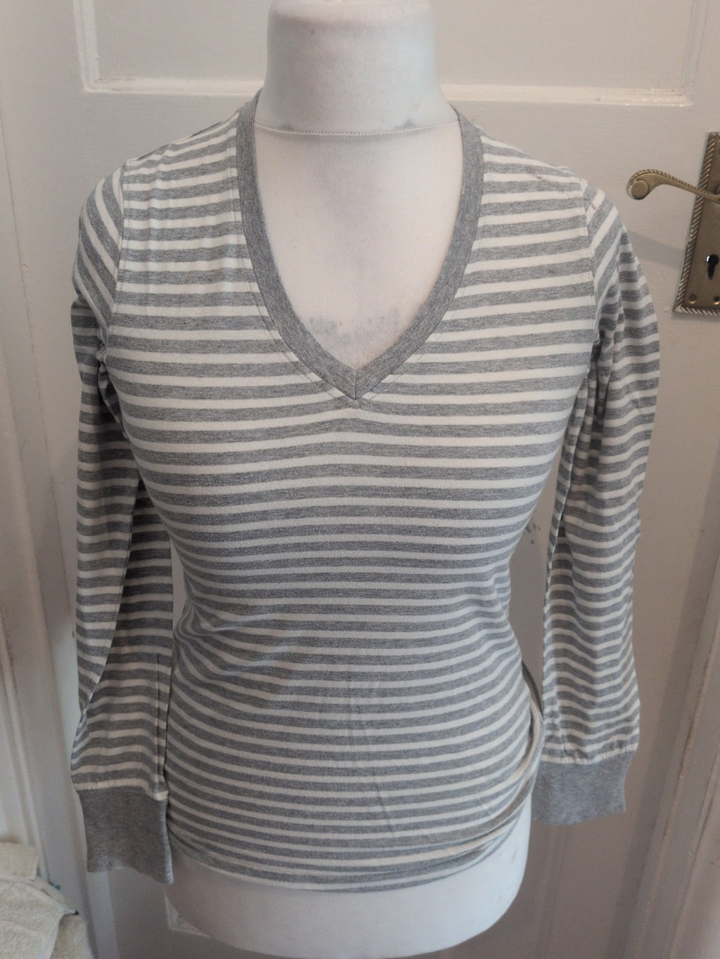 Gul M/L Grey And White Stripe Long Sleeve T-shirt