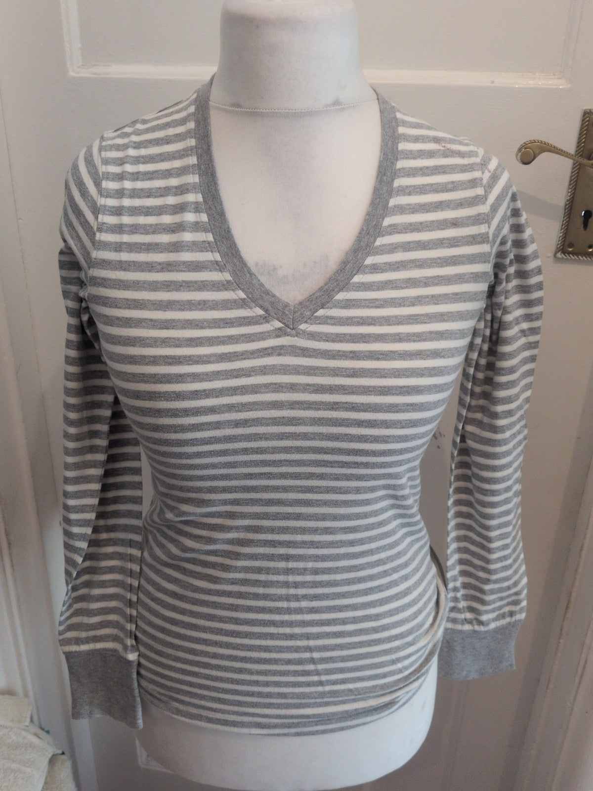 Gul M/L Grey And White Stripe Long Sleeve T-shirt