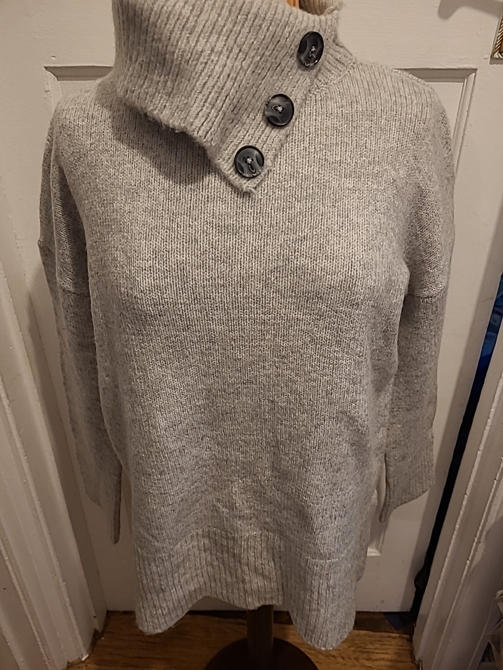 Mens Pep&Co Size Medium Grey High Neck Pullover Jumper