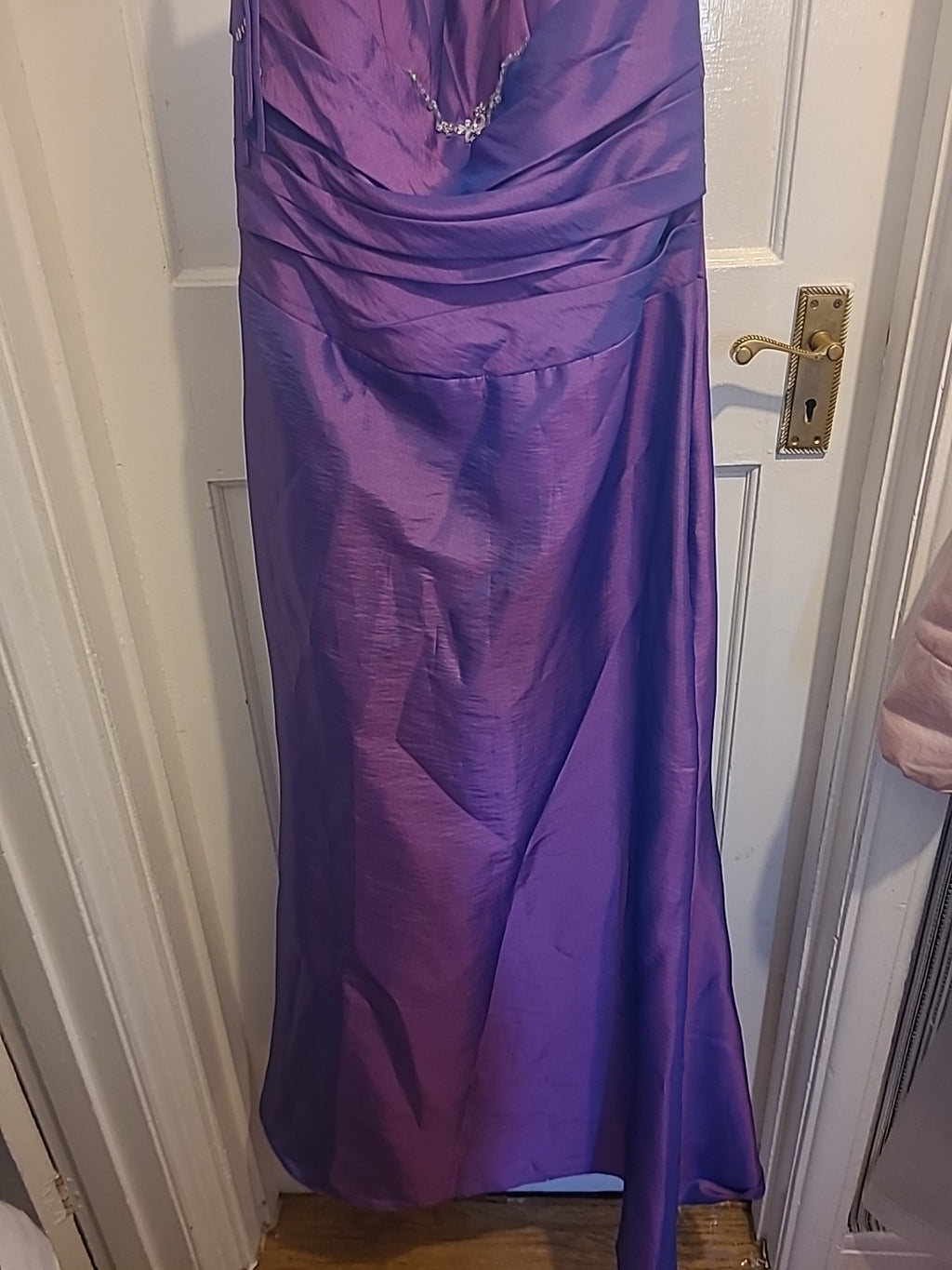 Ladies Rea  Size 14 Eggplant Prom Dress (No Ribbon To Pull The Corset Tight)