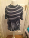 Cs Active Medium Navy Striped Short Sleeve Tshirt