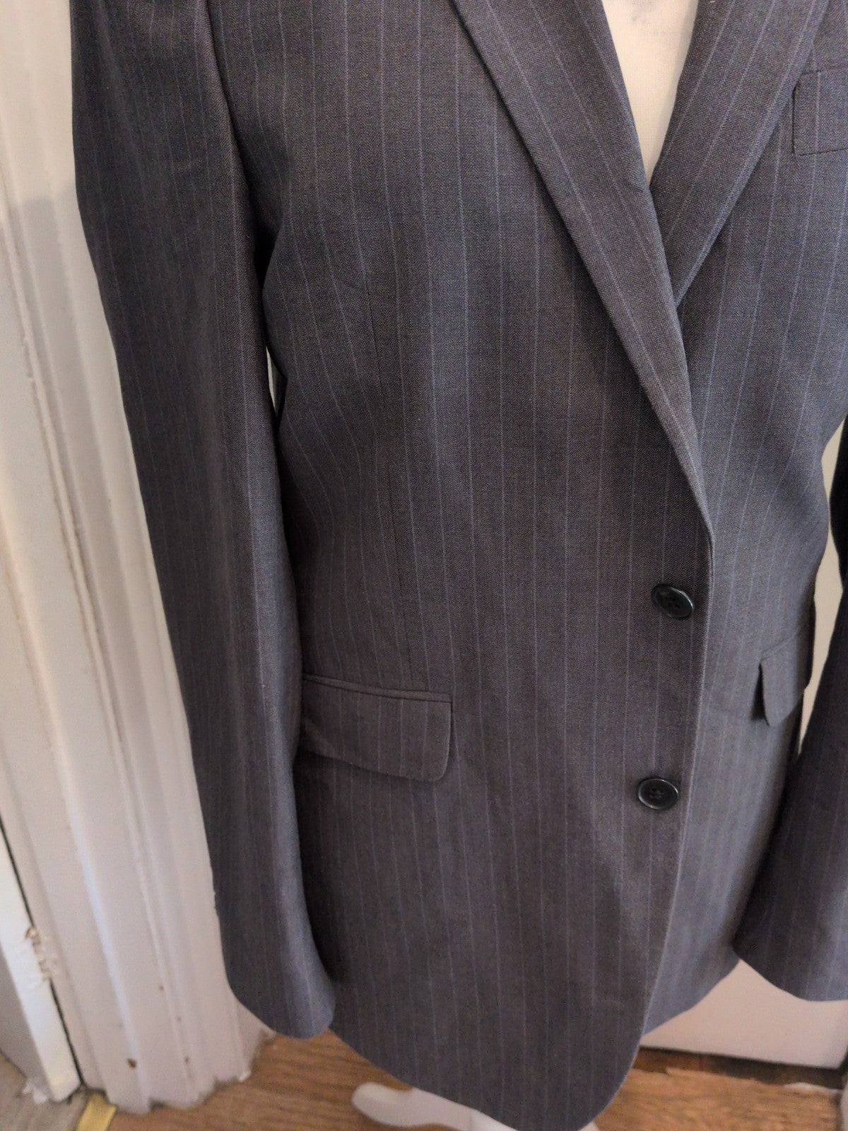 Burton Tailored 40L Grey Pinstripe Suit Jacket