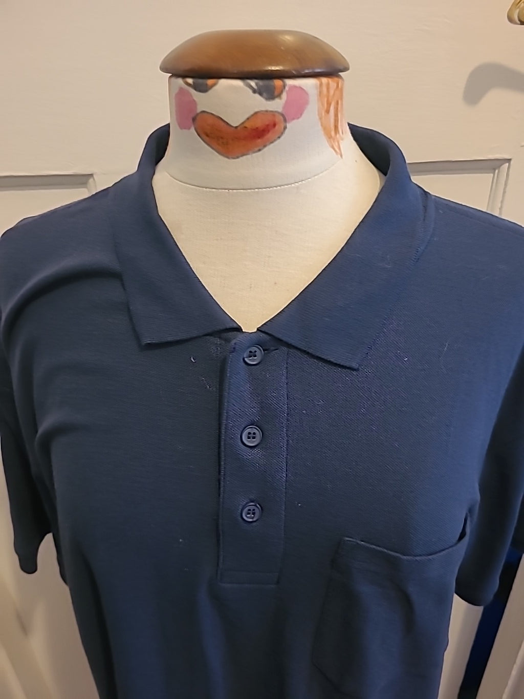 Mens Fruit Of The Loom Size XL Navy Polo