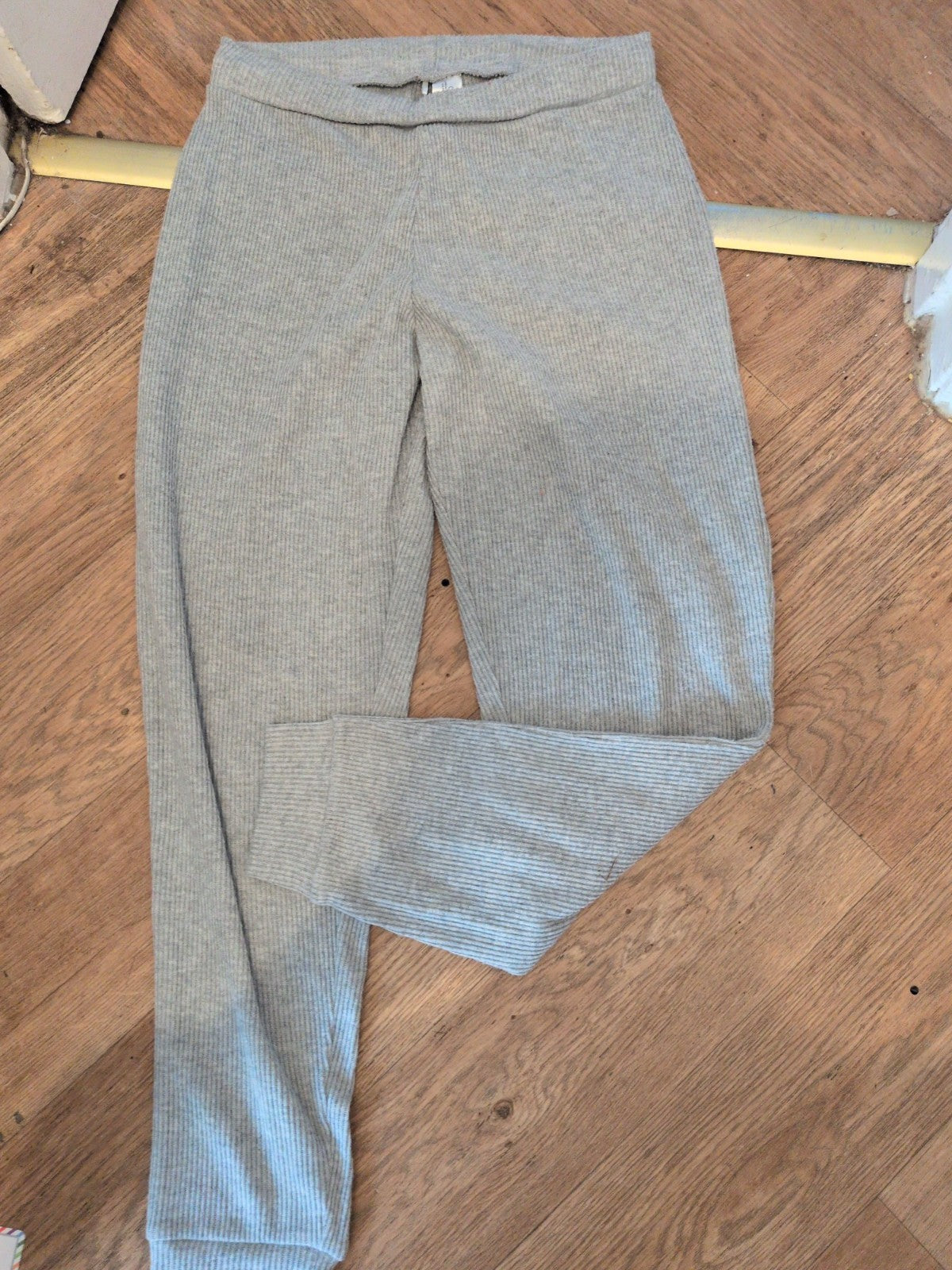 Ladies Primark Small Grey Brush Rib Elasticated Lounge Pants