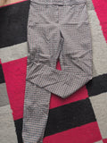 Ladies Primark Size 16 Navy/Brown Check Stretch Trousers
