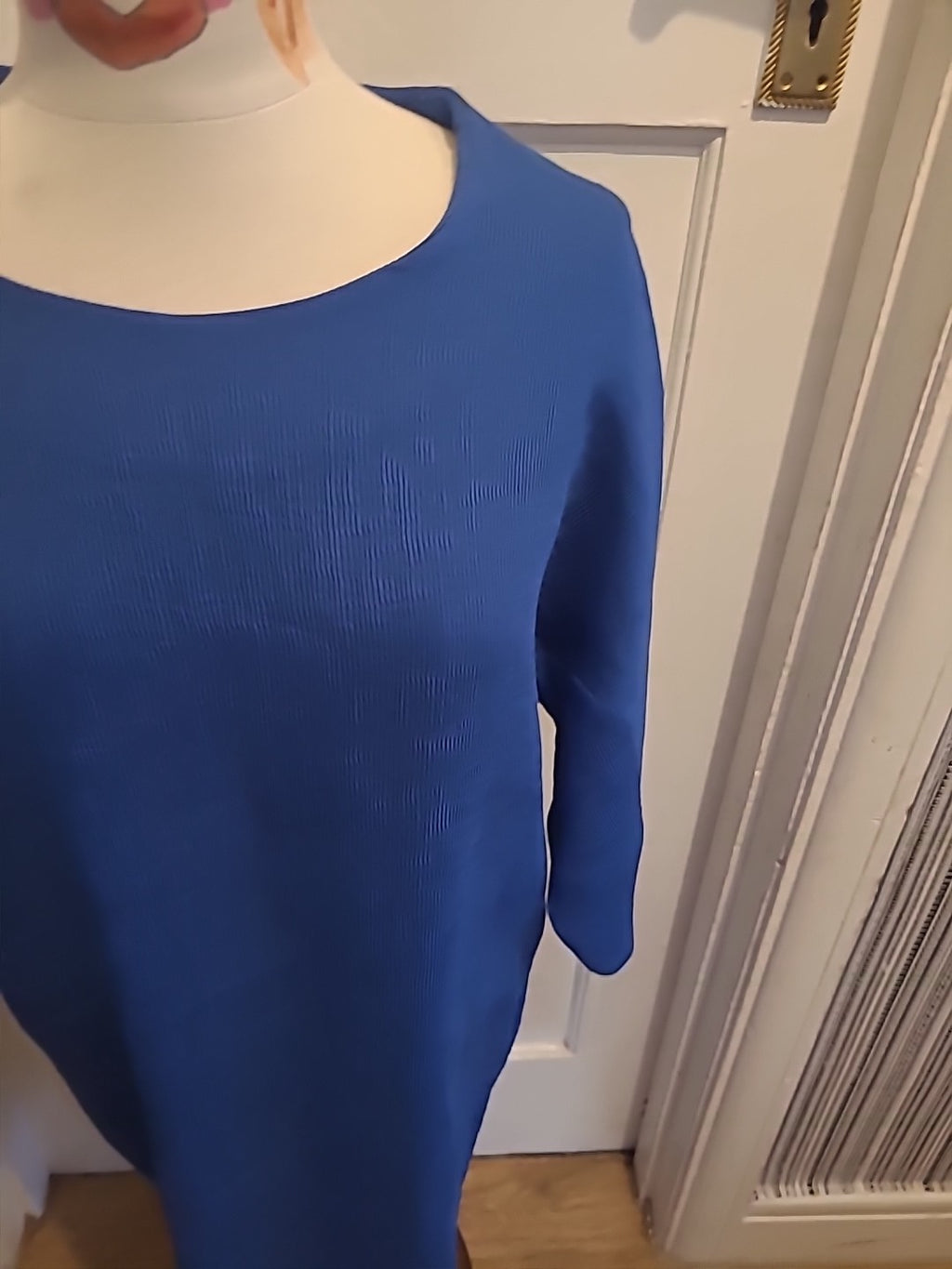 Ladies Riva Size Large Cobalt Blue Short Sleeved Dress