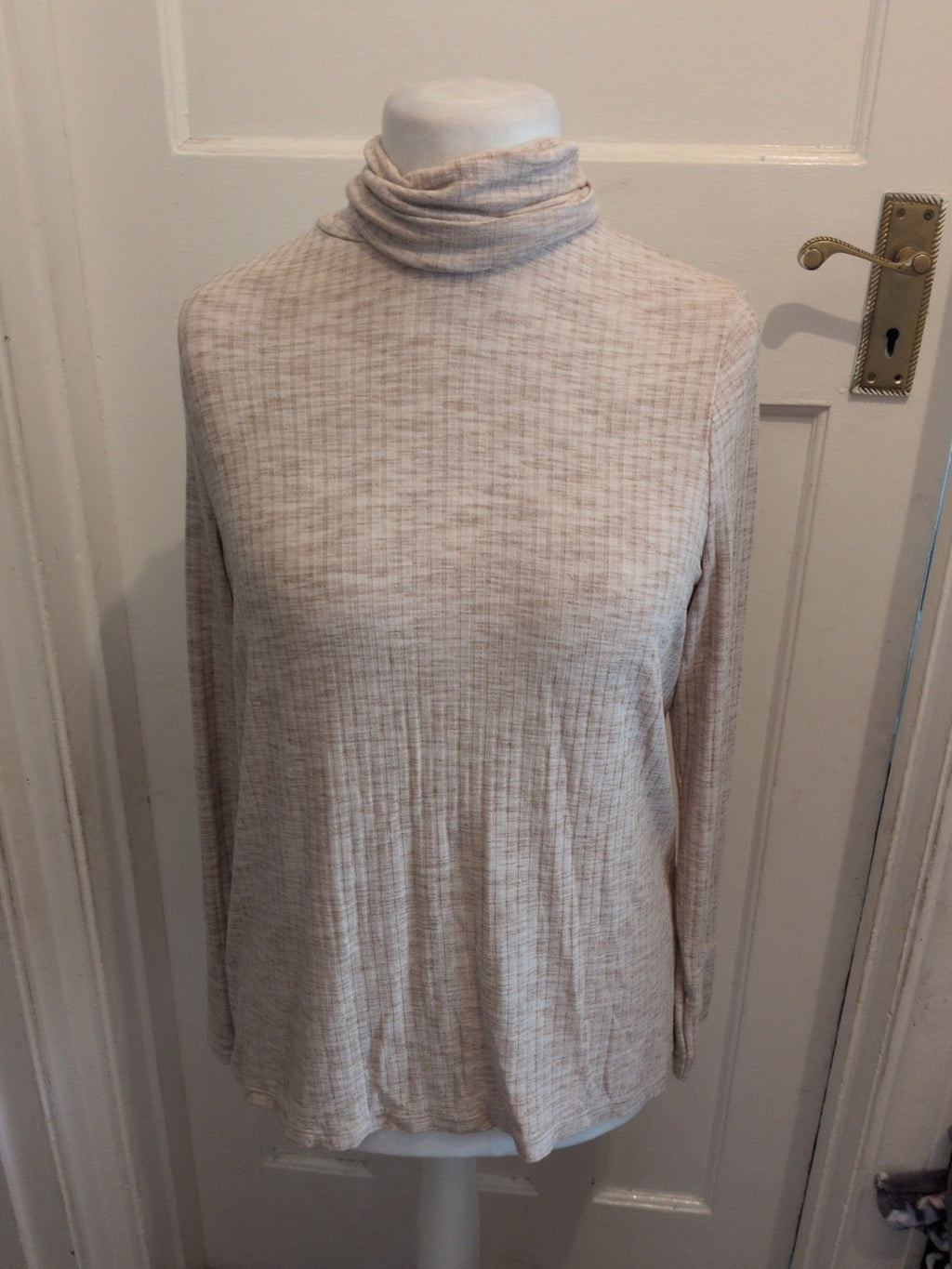 Autograph 14 Oatmeal Long Sleeve High Neck Jumper