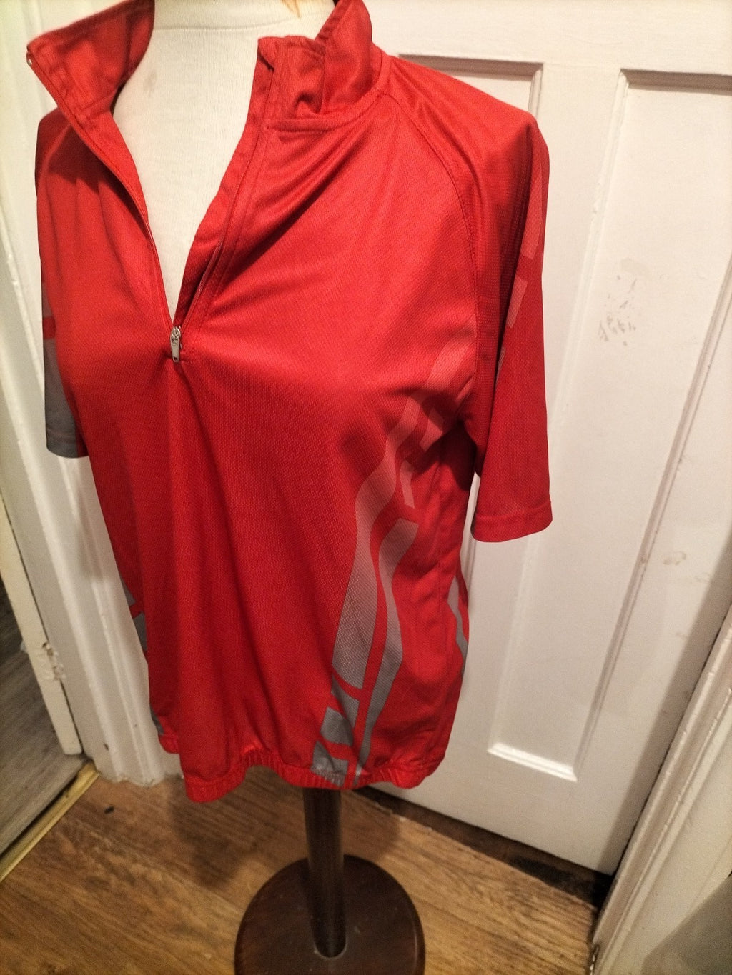 Mens 4 Sports Size Large Red Cycling Jersey