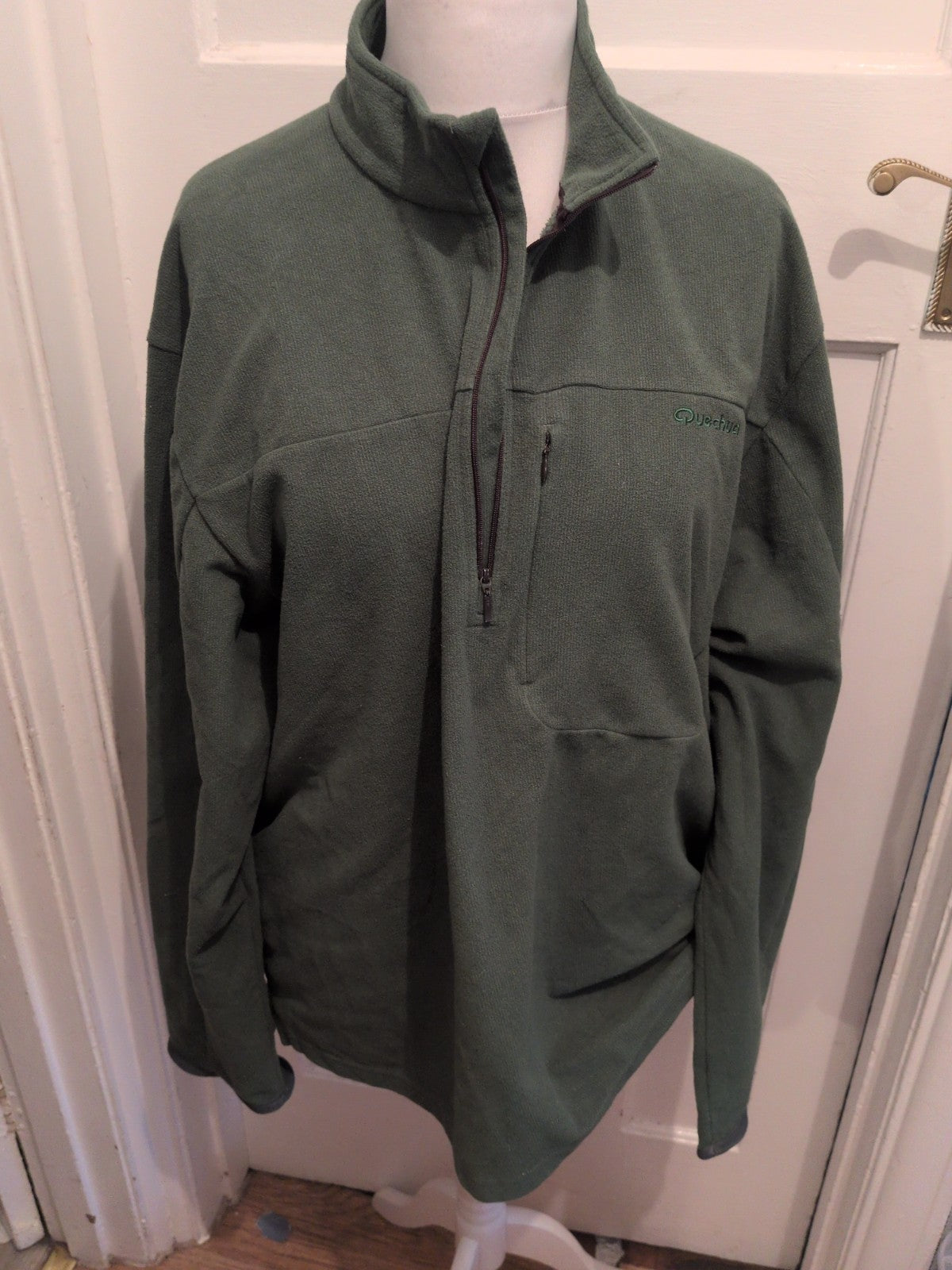 Decathlon 2XL Green Collared Jumper