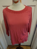 Ladies Classic Size 14 Pink Long Sleeved Tshirt