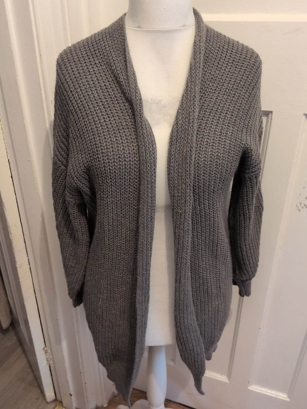 Shein XL Grey Knit Cardigan