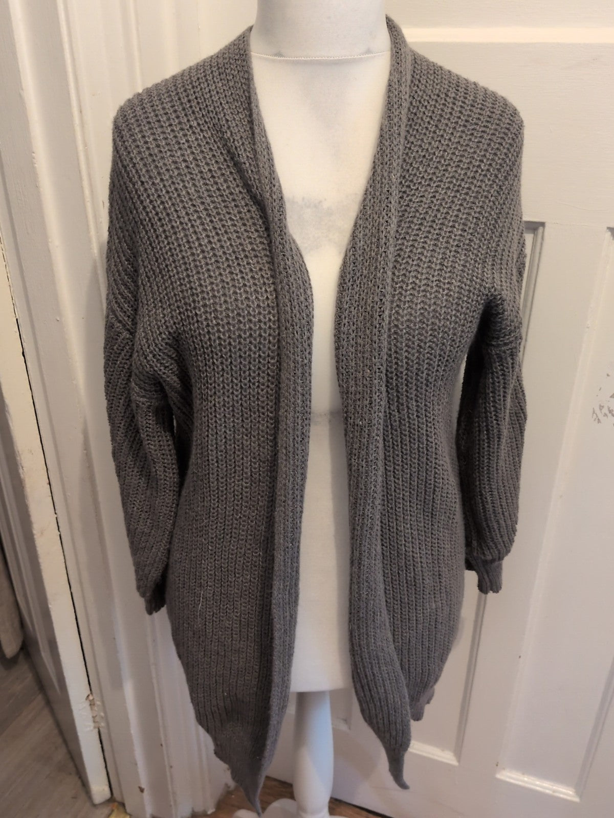 Shein XL Grey Knit Cardigan