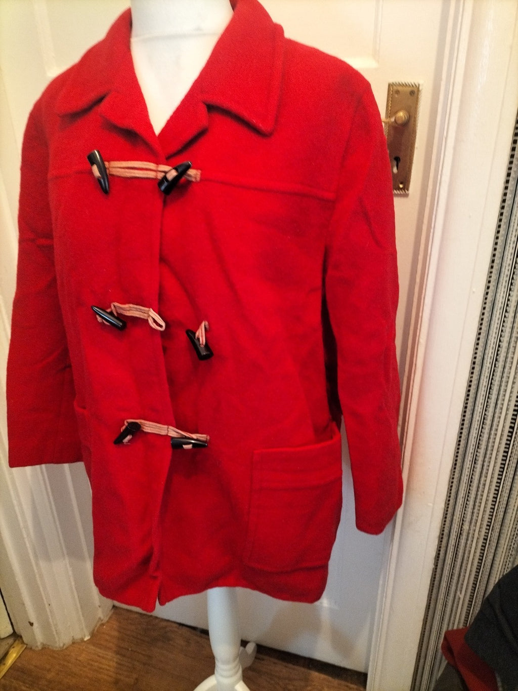 Ladies Eastex Size XL Red Wool Lined Jacket