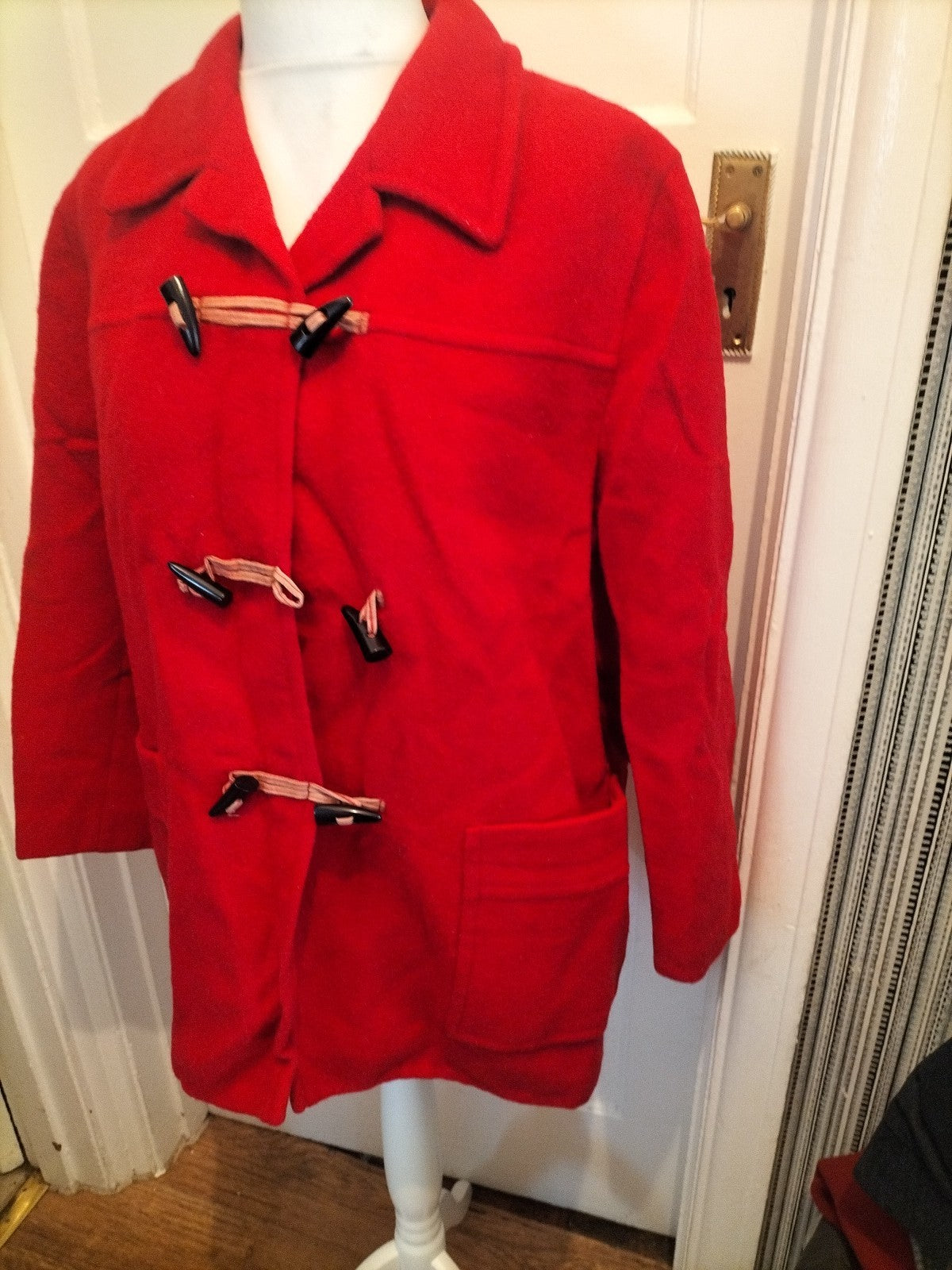 Ladies Eastex Size XL Red Wool Lined Jacket