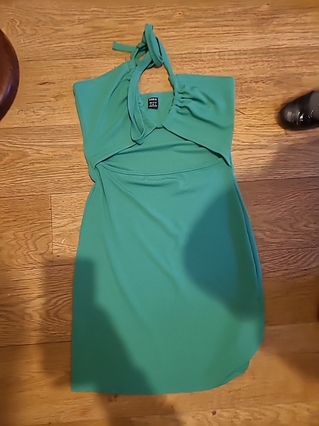 Ladies Shein Size Small Green Halterneck Dress