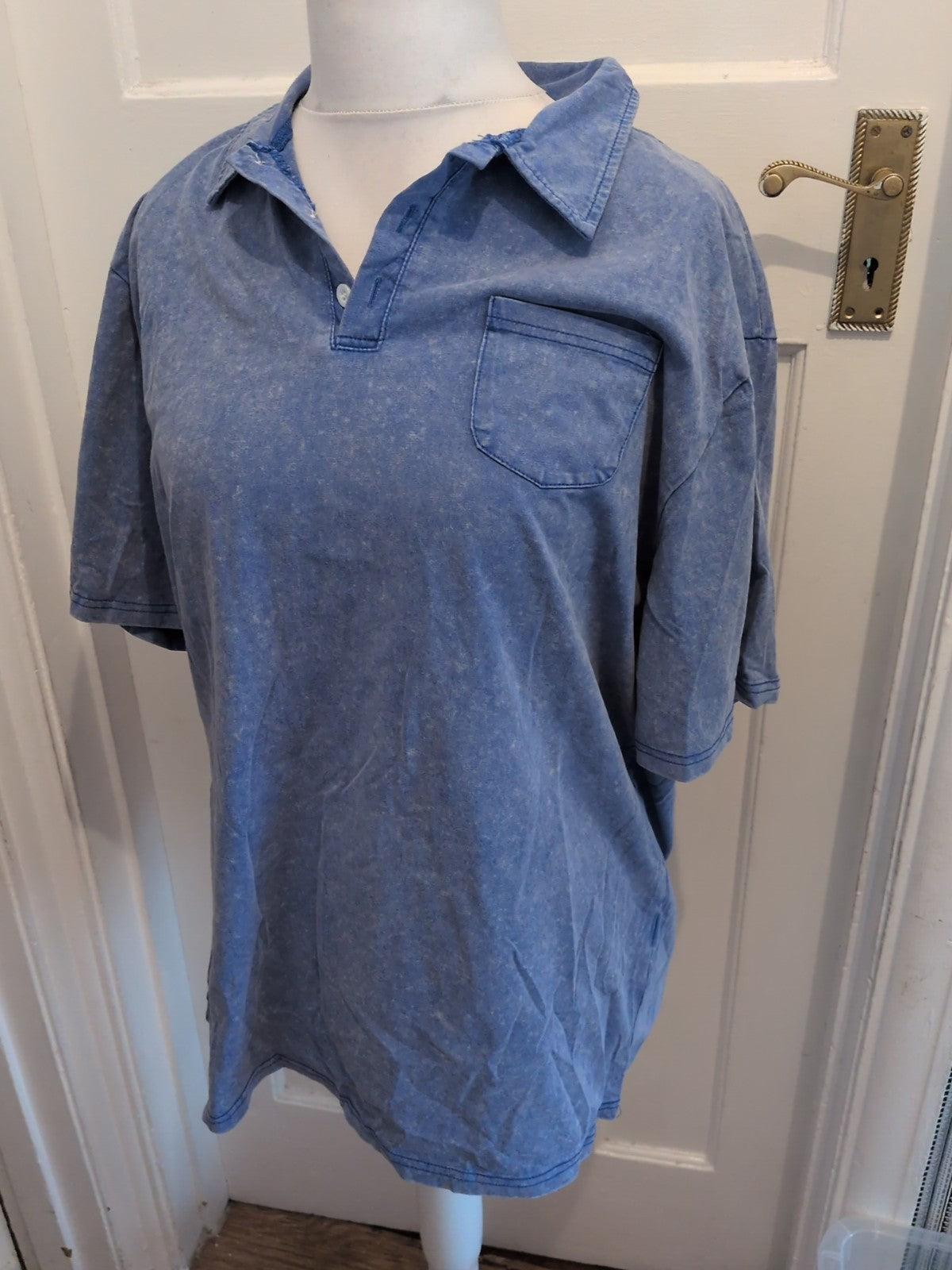 XL Blue With Some Patterning Short Sleeve Polo