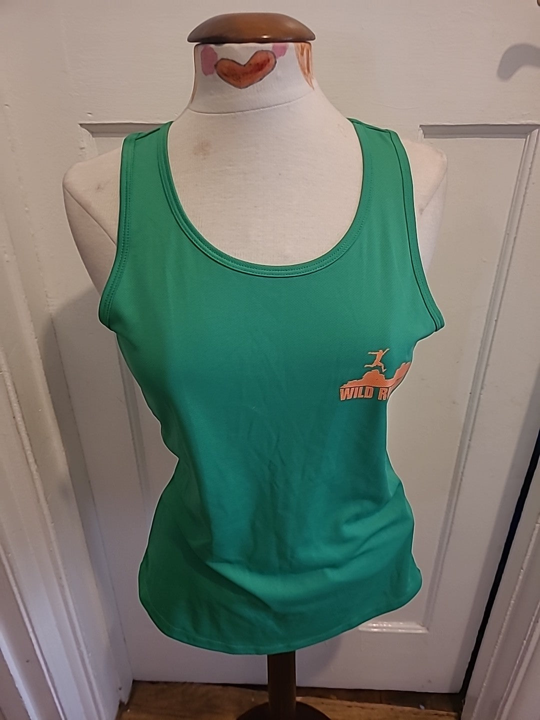 Mens Wild Running Size Medium Green Activewear Tshirt