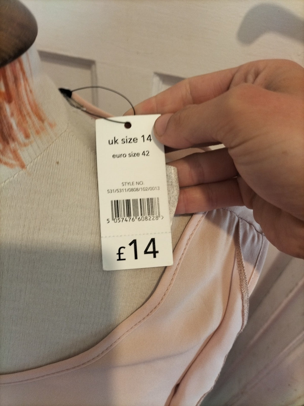 Brand New Ladies George Size 14 Baby Pink Open Shoulder Blouse