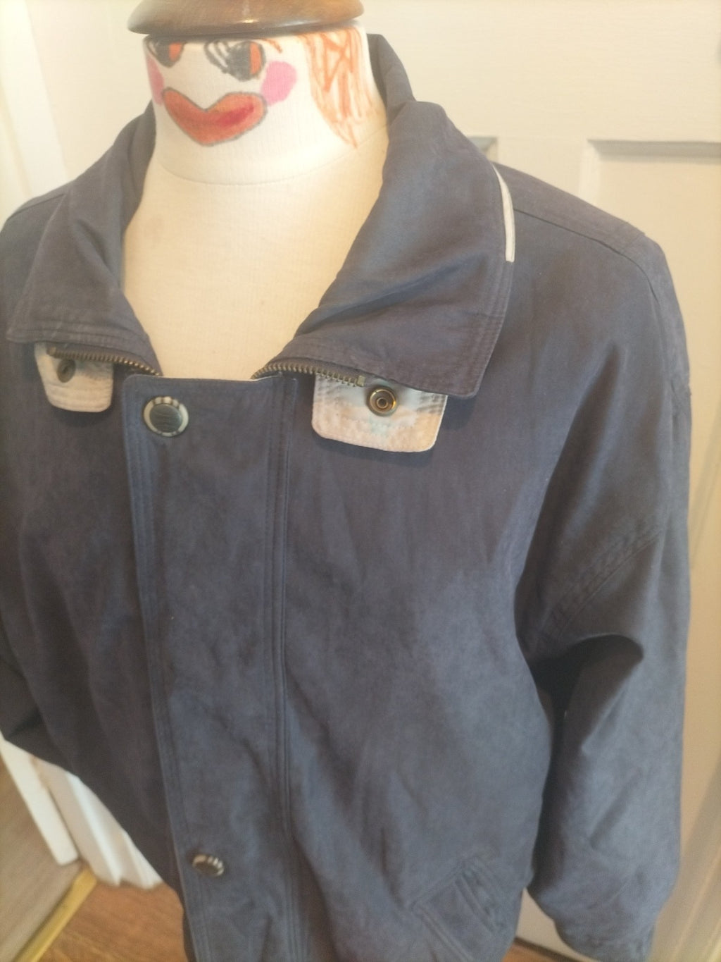 Mens Micro Size 42" Navy Long Sleeved Jacket