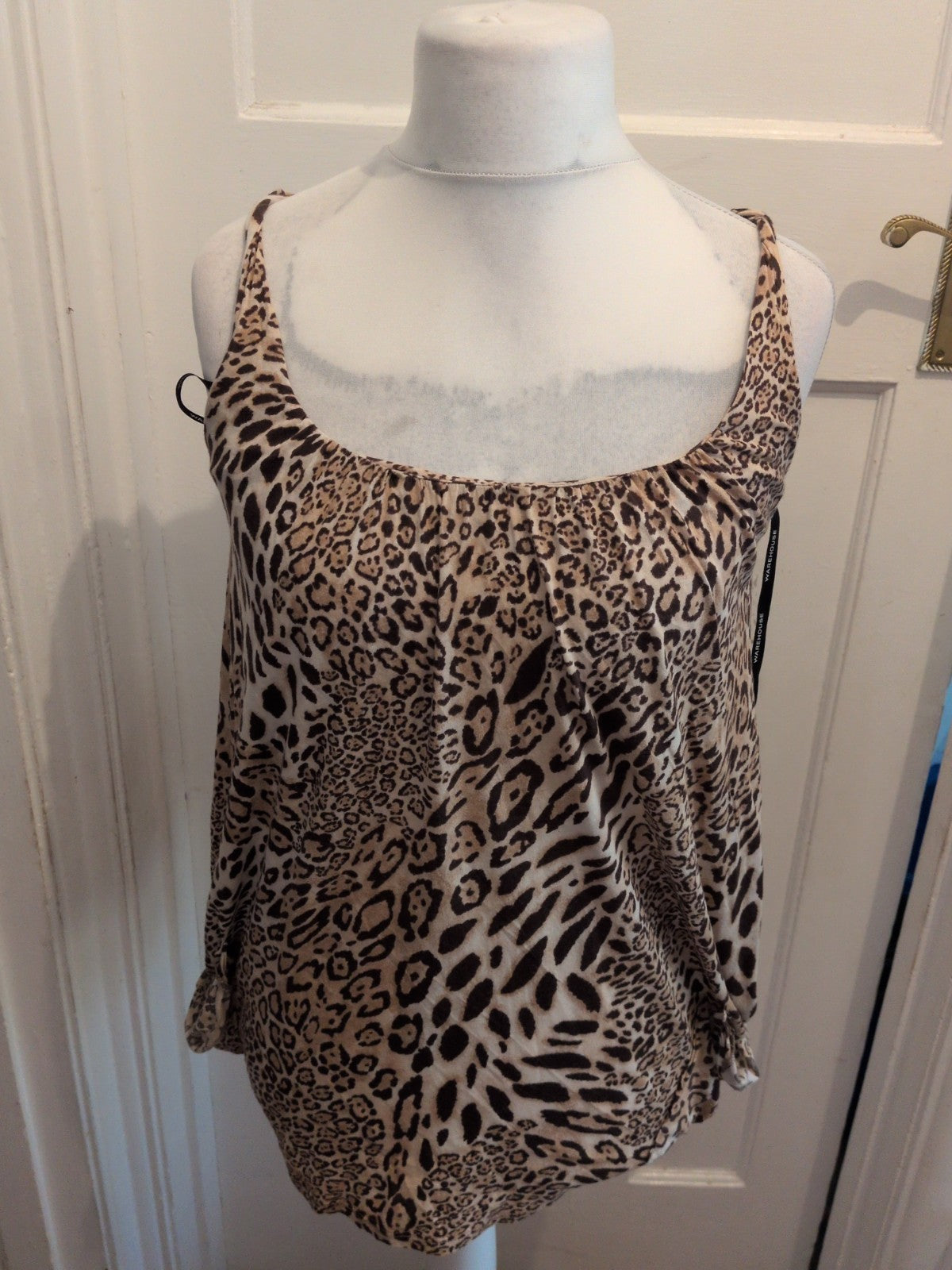 Warehouse 12 Racer Back Leopard Print Sleeveless T-shirt