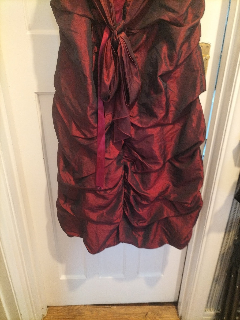 Ladies Charas Size 10 Deep Burgundy Corset Back Long Length Dress