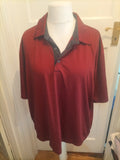 2XL Burgundy Short Sleeve Polo