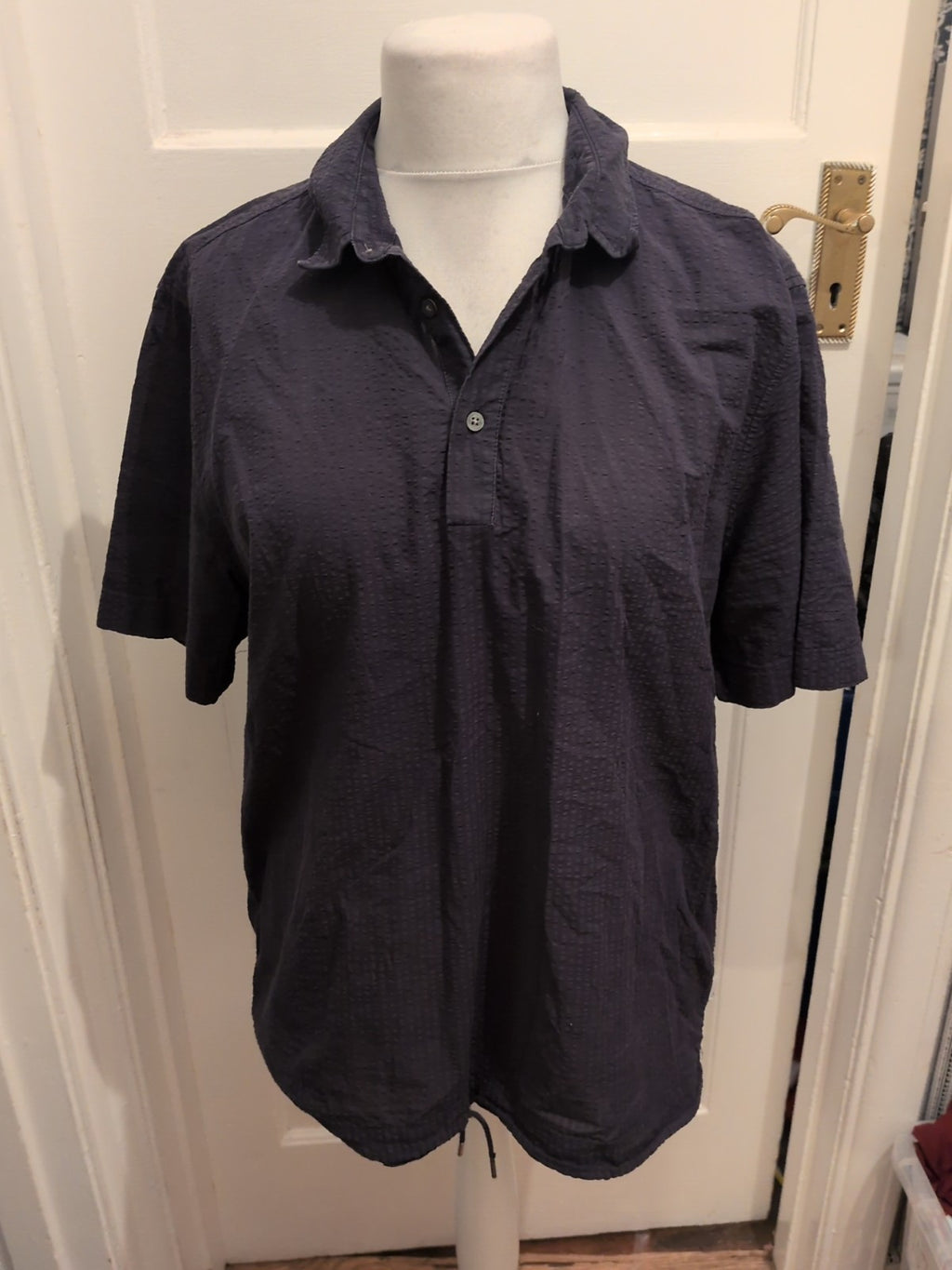 For Large Navy Short Sleeve Polo