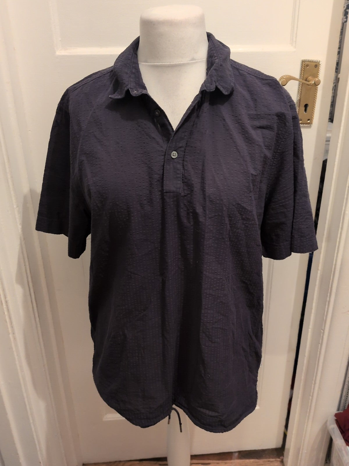 For Large Navy Short Sleeve Polo