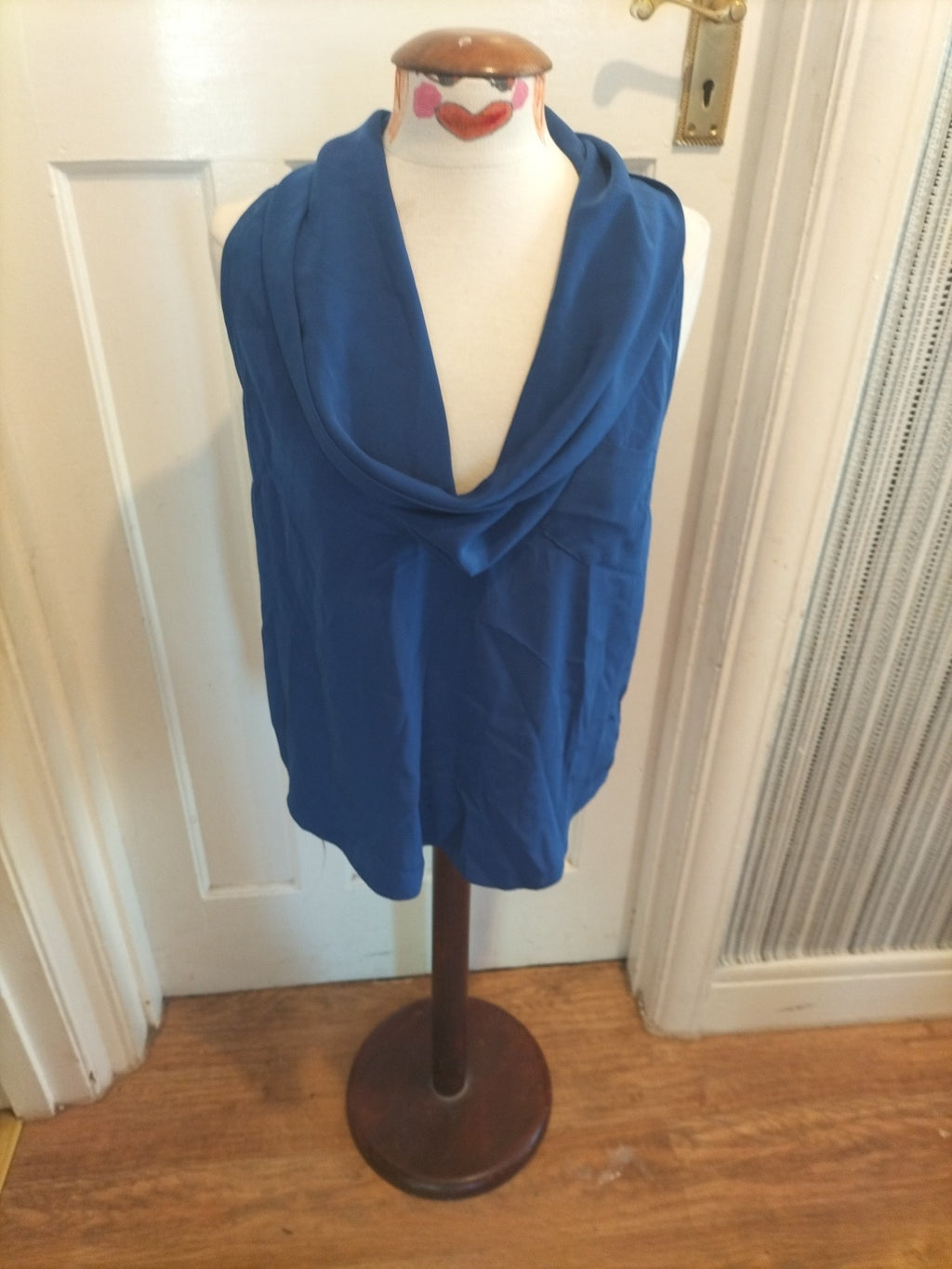 Ladies River Island Size 12 Royal Blue Sleeveless Tshirt