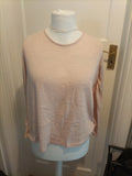 Ladies Primark Size 10 Pale Pink Striped Lace Lined Long Sleeved Open Back...