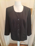 Ladies Fair Lady Size 20 Buttoned Lined Black Padded Blazer