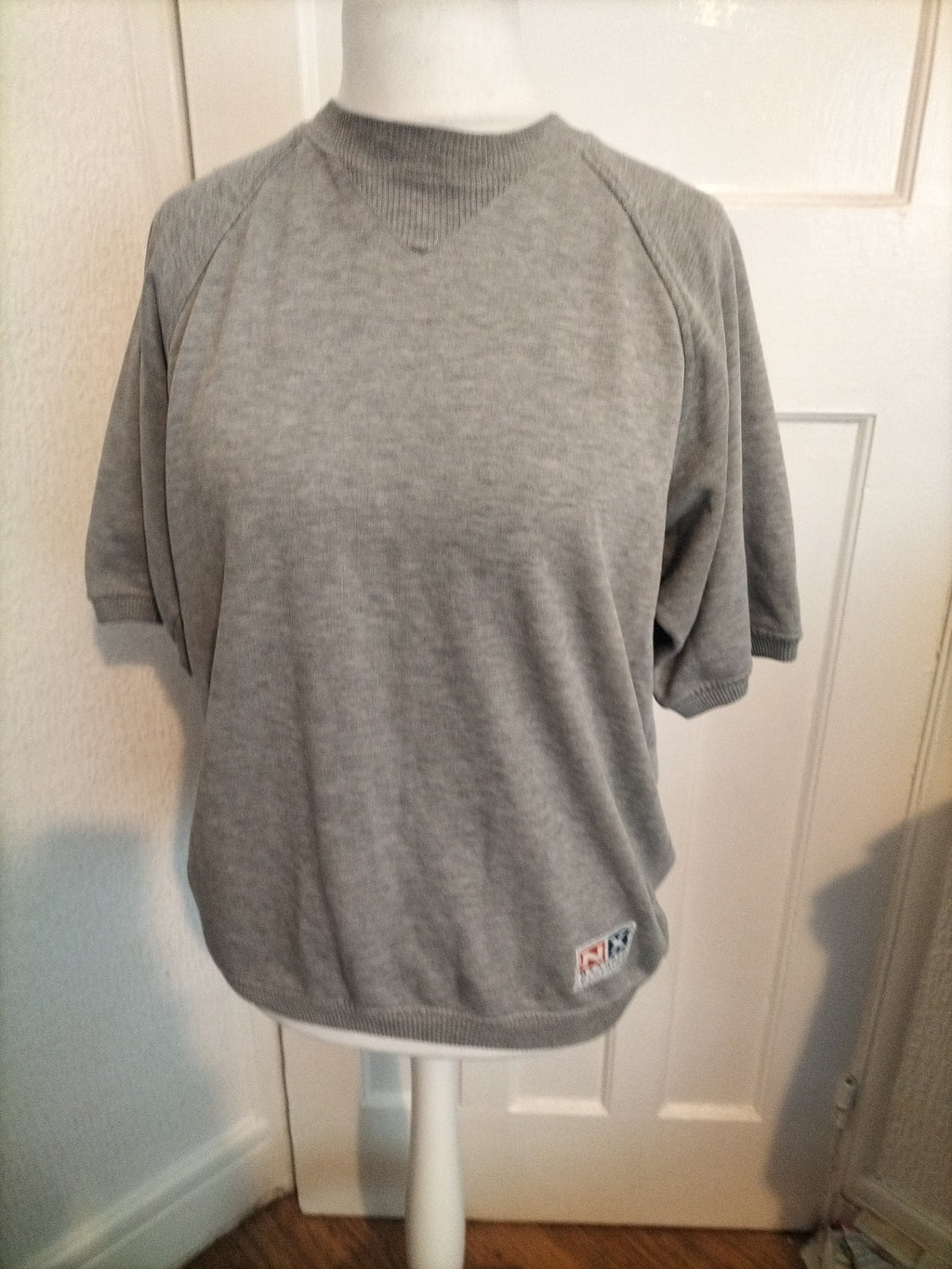 Mens Nx Sport Size Large Grey Short Sleeved Jumper