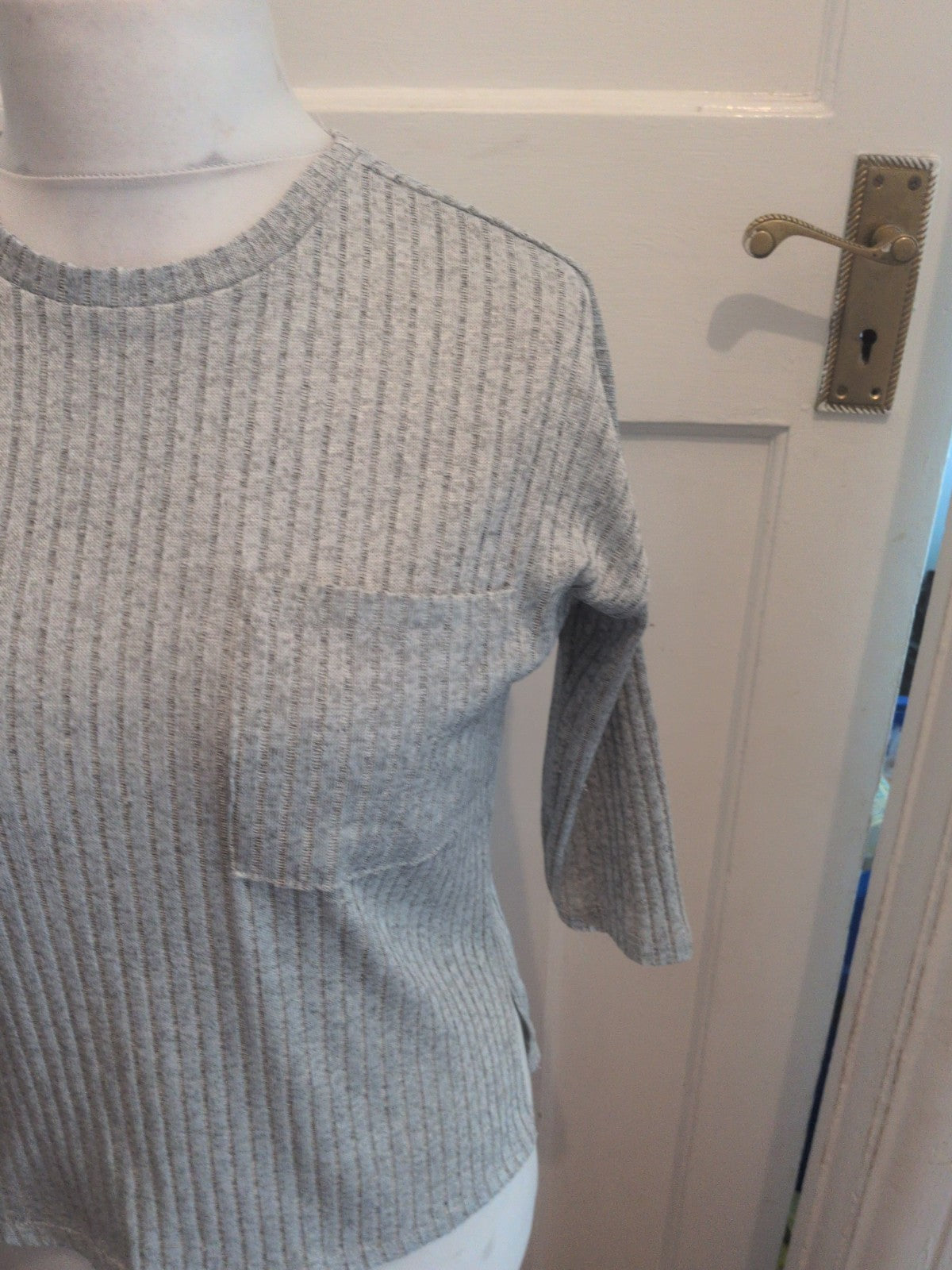 Primark 2XS Grey Long Sleeve Oversize T-shirt