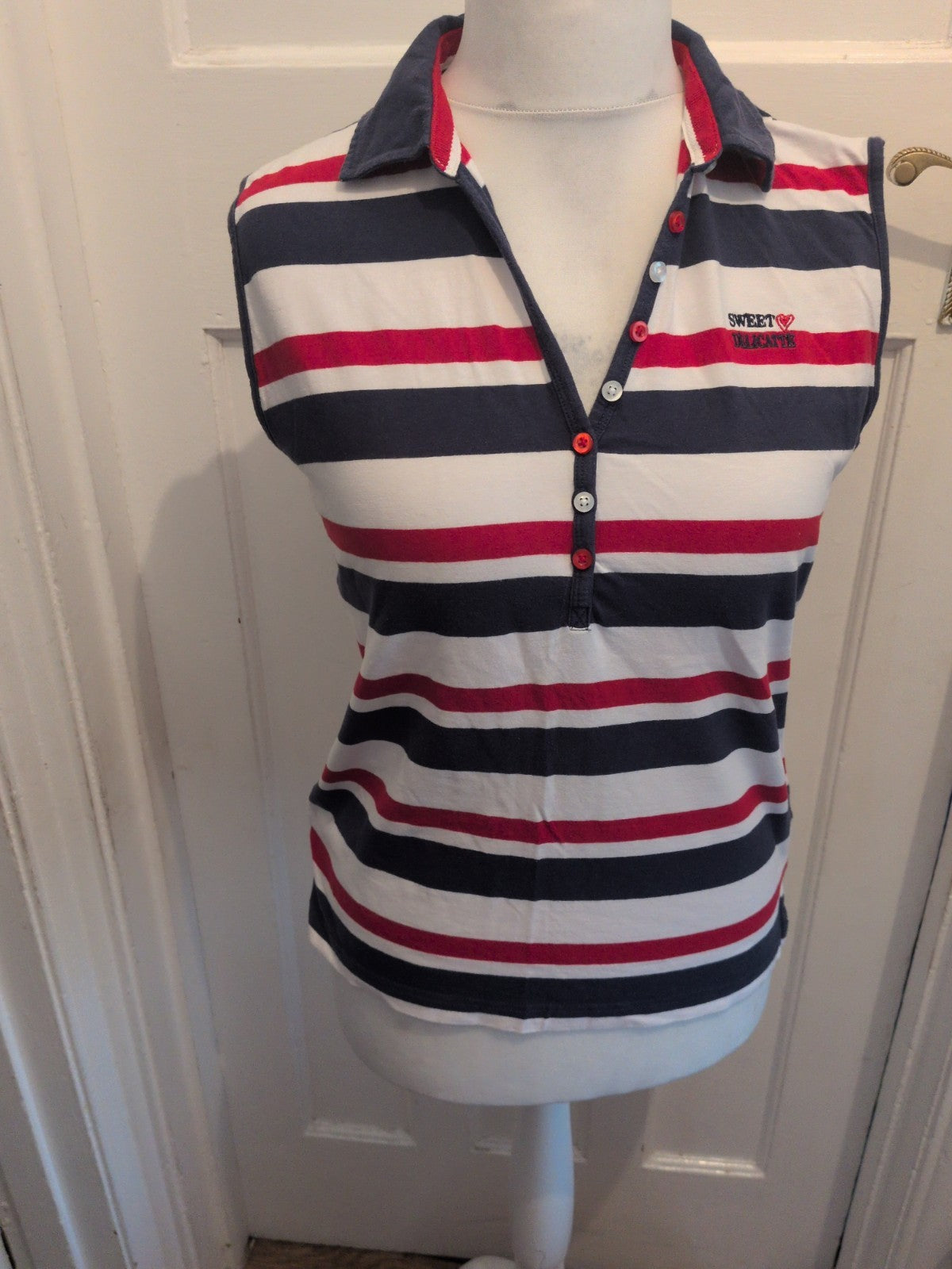 Sweet Delicatte XL Sleeveless Collared Polo Ladies