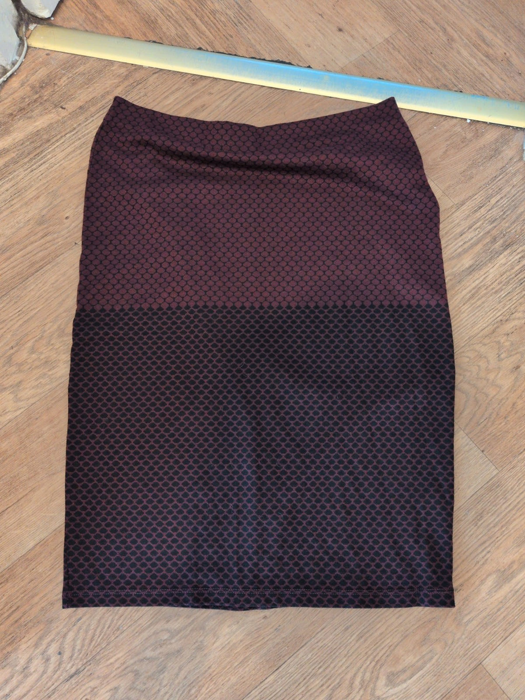 Dorothy Perkins 16 Purple And Black Stretch Skirt