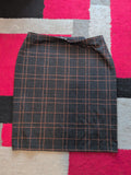 Ladies Tu Size 18 Orange And Charcoal Check Stretch Skirt