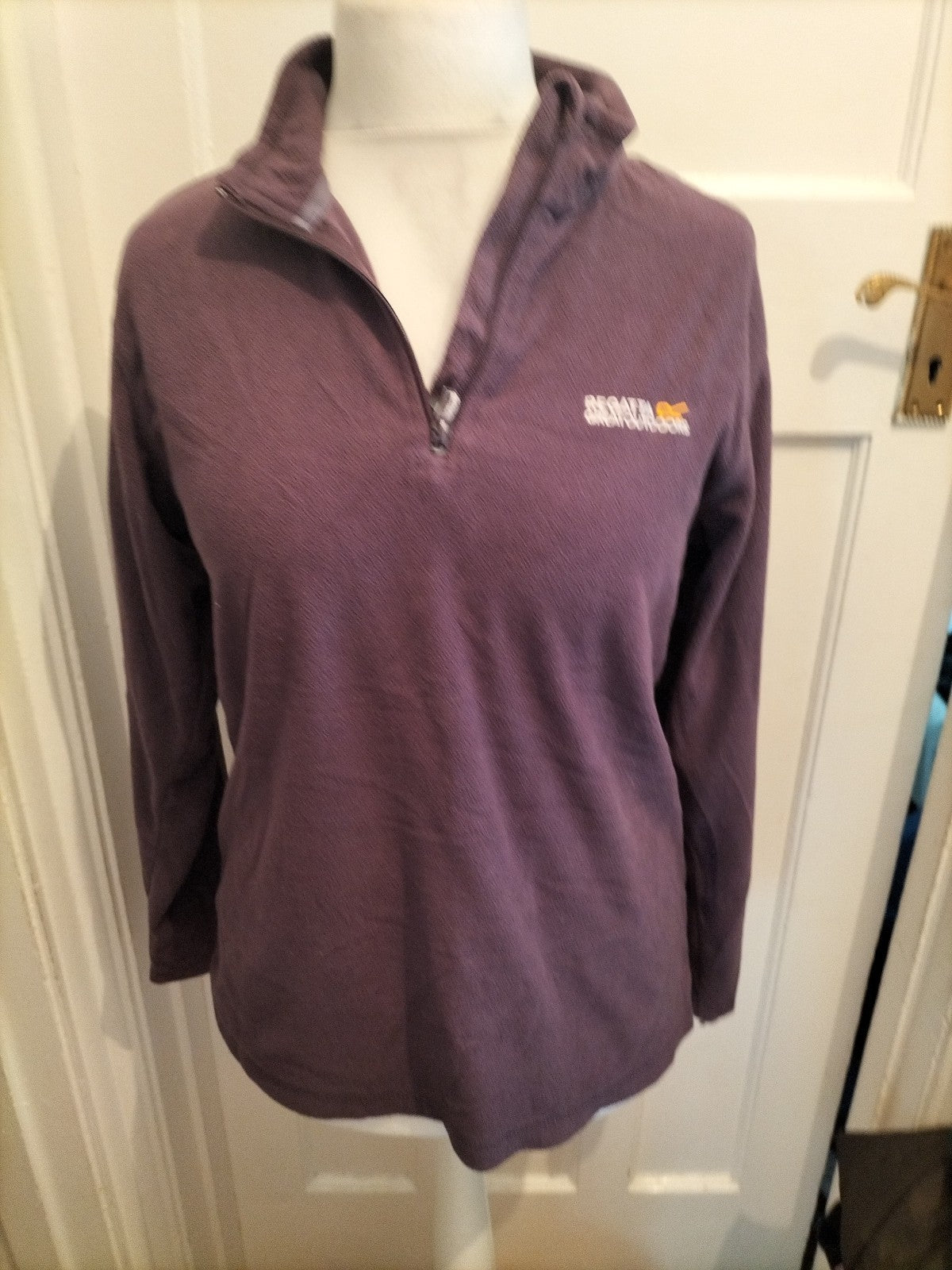 Ladies Regatta Size 14 Purple Collared Pullover Jumper