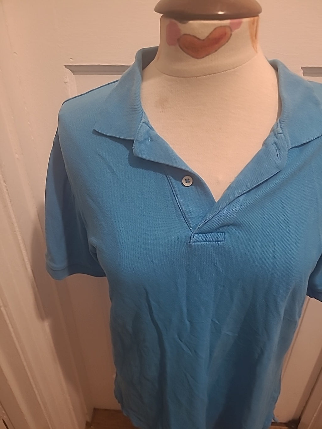 Mens Blue Harbour Size Small Dark Turquoise Short Sleeved Polo