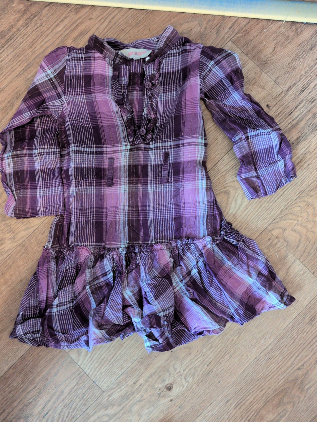 Girl2Girl 4-5 Purple Long Sleeve Dress